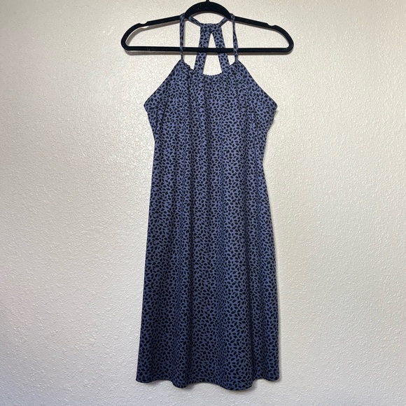 Eddie Bauer Dresses & Skirts - Eddie Bauer Blue & Black Spotted Leopard Print Athletic Dress Small